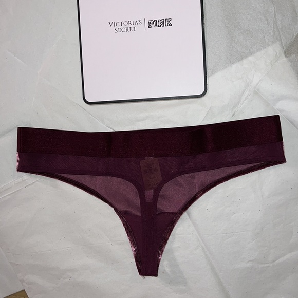 UNISEX Victoria’s Secret Velvet THONG Underwear XL - Picture 9 of 13